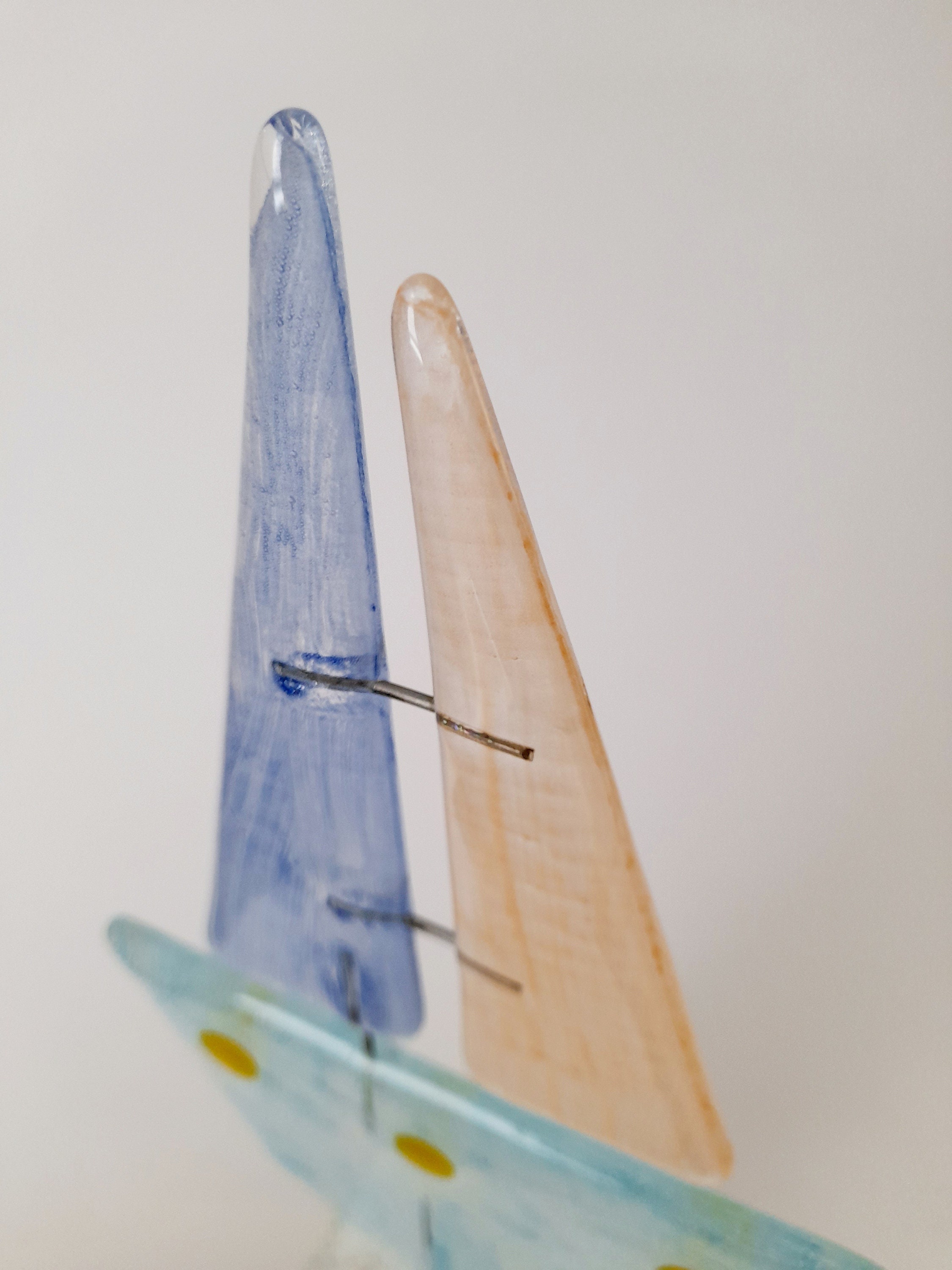 Fused Glass Yacht Boat Home Decor Birthday Gift New Home Etsy