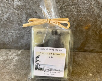 Mini Detox Charcoal Bar with Peppermint and Grapefruit and Activated  Charcoal(2oz)