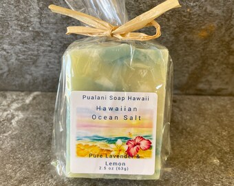 Mini Hawaiian Ocean Salt with Pure Lavender and Lemon (2oz) Party Favor