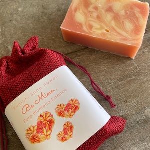 Be Mine... with Pure Plumeria Essence Valentine&#39;s Day Soap