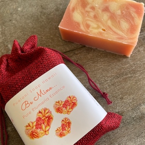 Be Mine... with Pure Plumeria Essence Valentine's Day Soap