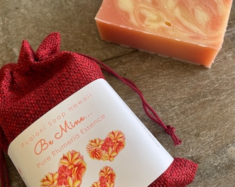 Be Mine... with Pure Plumeria Essence Valentine's Day Soap