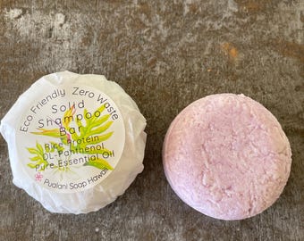 Eco Friendly Solid Shampoo Bar: Rice Protein & Essential Oils (3oz)