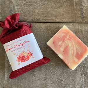 Mom&#39;s Beauty Bar Soap with Rose and Geranium for Mother&#39;s Day gift