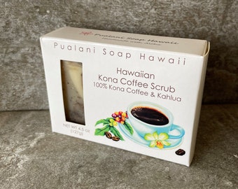 Hawaiian Kona Coffee Scrub Made with 100% Kona Coffee and Kahlua