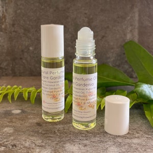 Tiare Gardenia Natural Perfume Oil Scented with Pure Essential Oils with Hawaiian Kukui Nut and Coconut Oil base 5ml or 9ml image 2