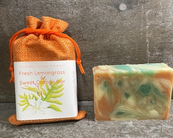 Fresh Lemongrass & Sweet Orange Bar with Hawaiian Turmeric