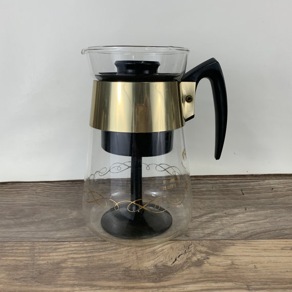 Black and Gold Vintage Coffee Maker 