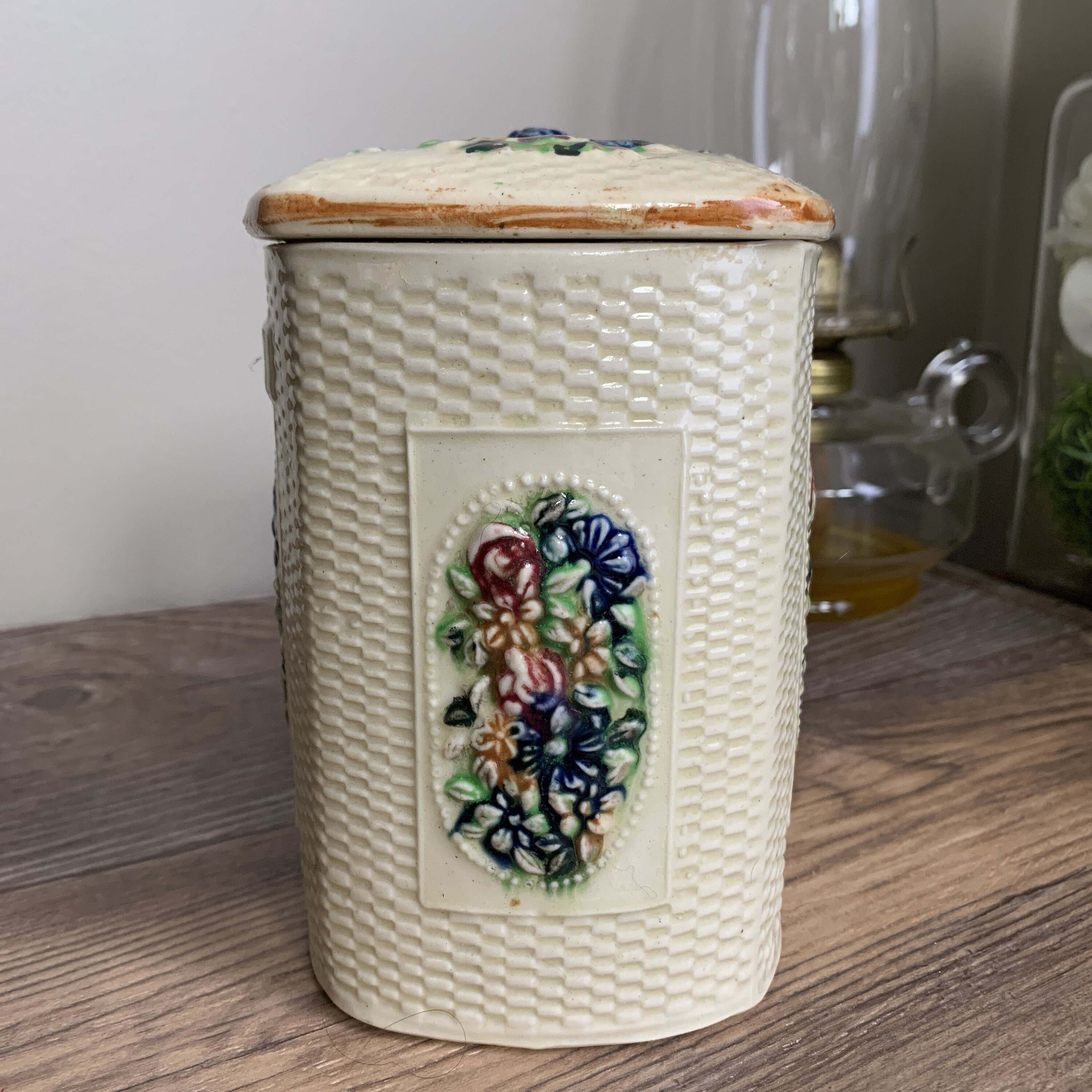 Ceramic Flour Canister Made in Japan Vintage Flour Canister Etsy Canada