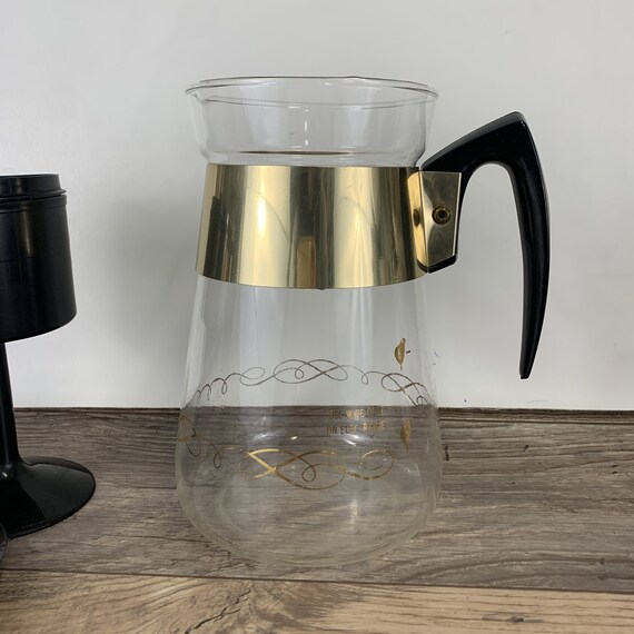 Black and Gold Vintage Coffee Maker 