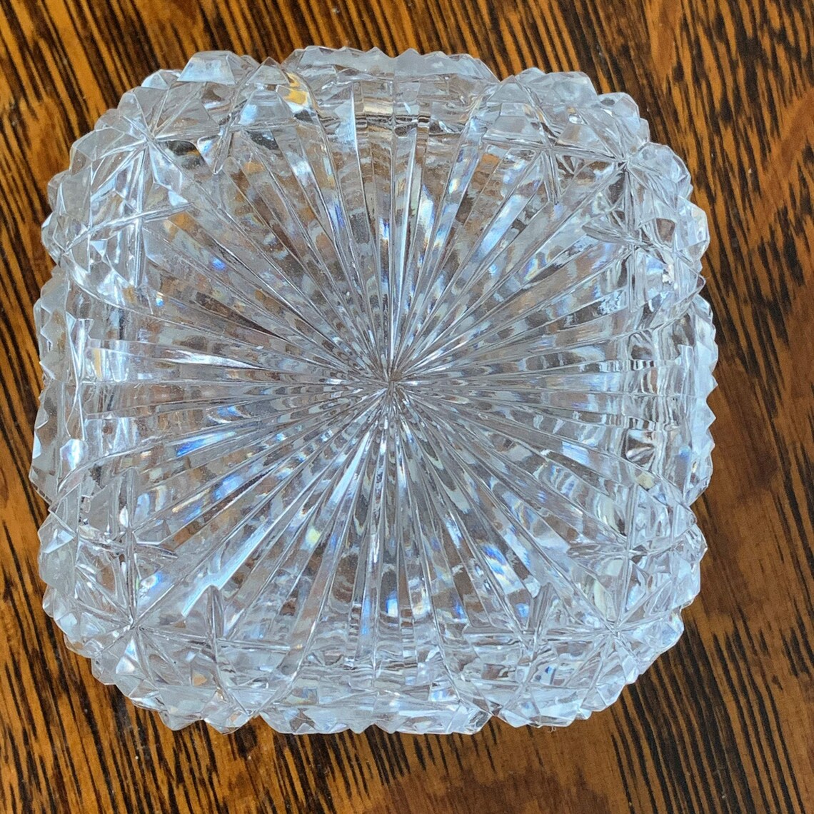 Cut Crystal Lidded Jewelry Dish  Etsy