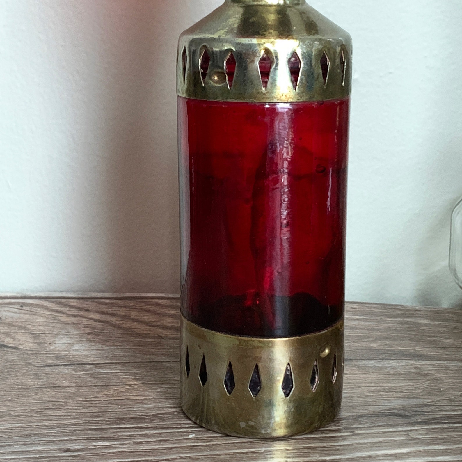 Vintage Red Oil Lamp Mini Oil Lantern Collectible Lamp Vintage Etsy