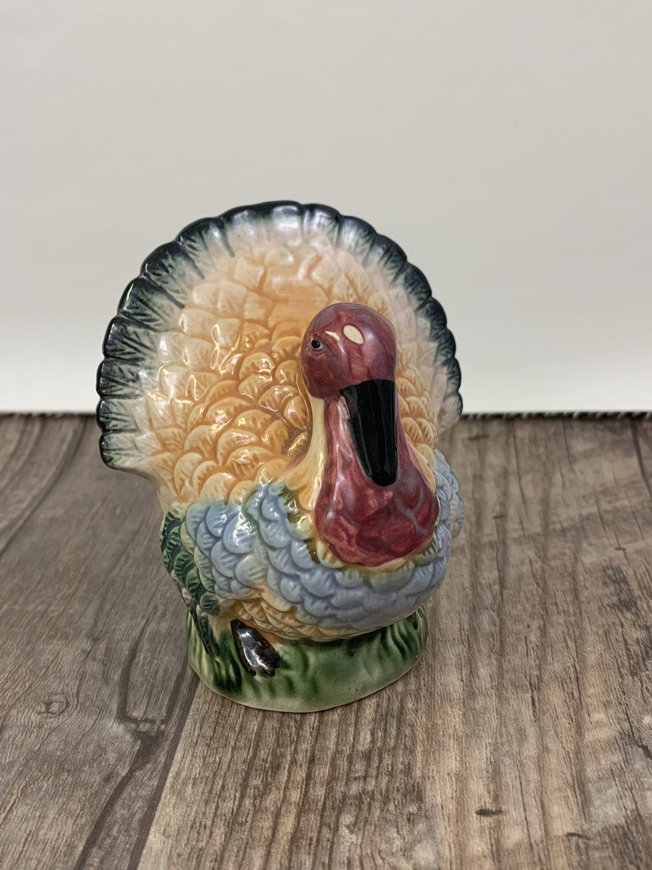Small Ceramic Turkey Planter Vintage Ceramic Tukey Vase Etsy
