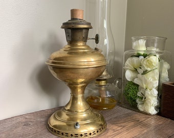 Converted Brass Aladdin Oil Lamp - Needs re Wiring