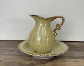 Yellow Lusterware Mini Wash Basin and Pitcher S.S. Kresge Co Ltd