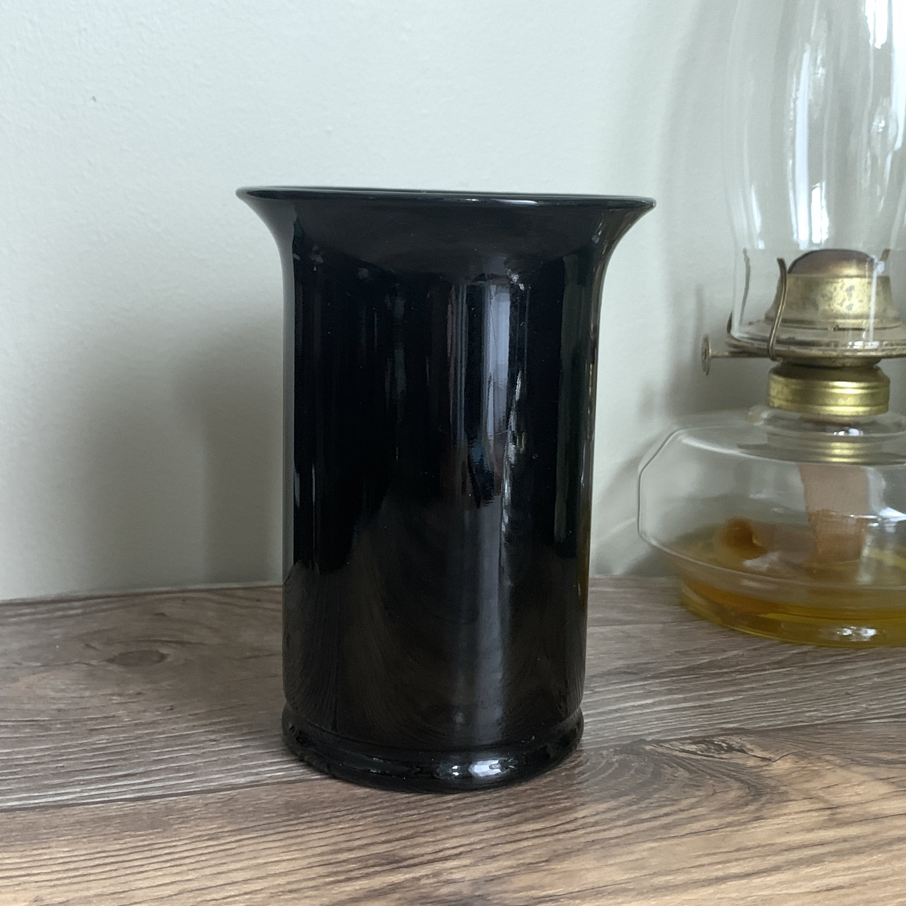 Vintage Black Amethyst Glass Vase Gothic Home Decor Black Etsy Canada