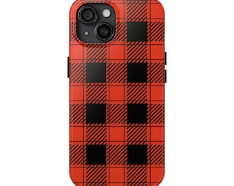 Twisted Classic Red Plaid Pattern Tough Phone Cases