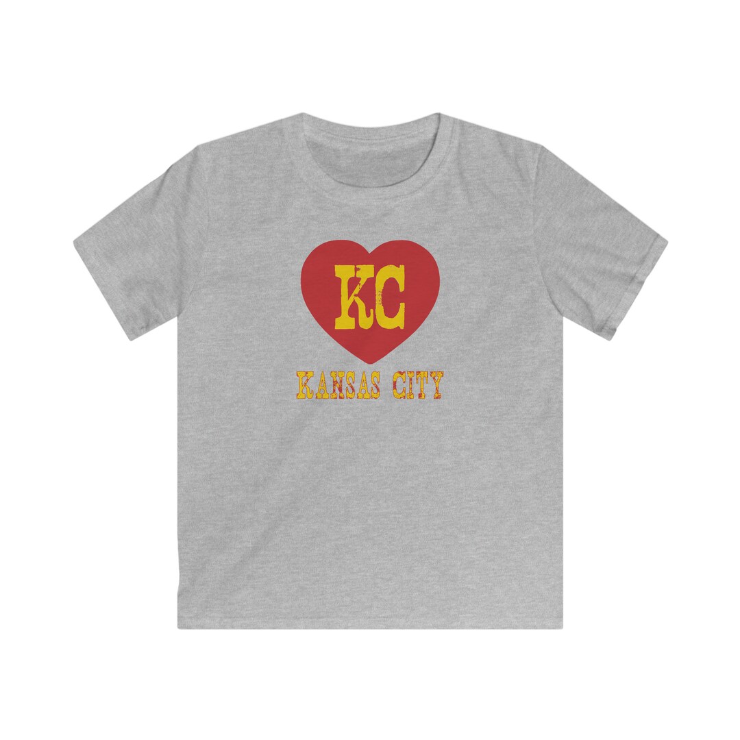 Kansas City and KC in Heart - Kids Softstyle Tee - Etsy, image size:1080x1080
