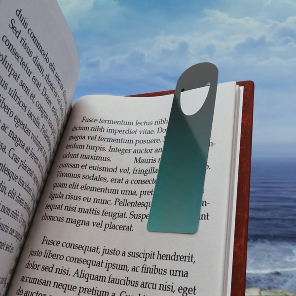 Black to Turquoise Gradient Bookmark