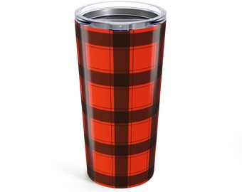 Classic Red Buffalo Plaid Tumbler 20oz