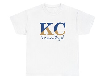 KC Forever Royal - Blue and Gold - Royals Inspired Unisex Heavy Cotton Tee
