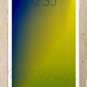 Peacock Inspired Gradient iPhone or Android Screensaver, Wallpaper, Lockscreen
