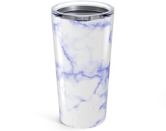 Royal Blue Tinted Marble Tumbler 20oz