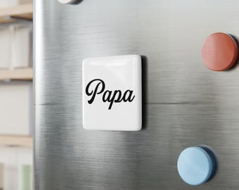 Papa Porcelain Magnet, Square