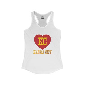 Kansas City Heart - Red and Yellow Women&#39;s Ideal Racerback Tank