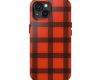 Classic Red Plaid Pattern Tough Phone Cases
