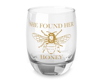 She Found Her Honey Bee Whiskey Glass