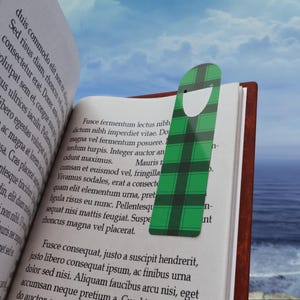 Classic Green Plaid Bookmark