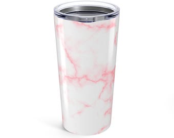 Red Dahlia Tinted Marble Tumbler 20oz