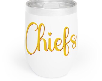 Chiefs - Yellow with Chill Wine Tumbler