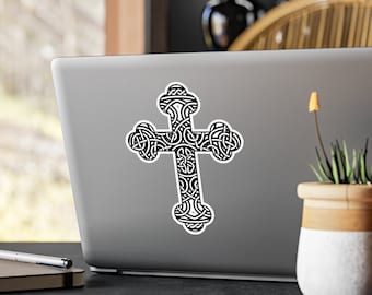 Celtic Christian Cross Vinyl Die-Cut Stickers