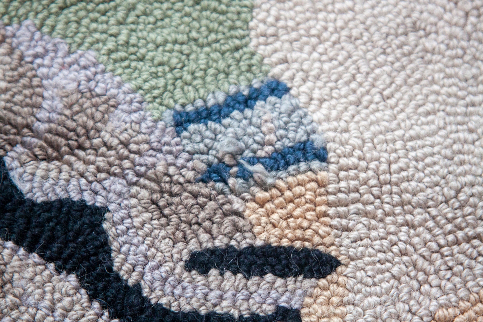 Vintage Round Hooked Rug Cats Drinking Milk Etsy