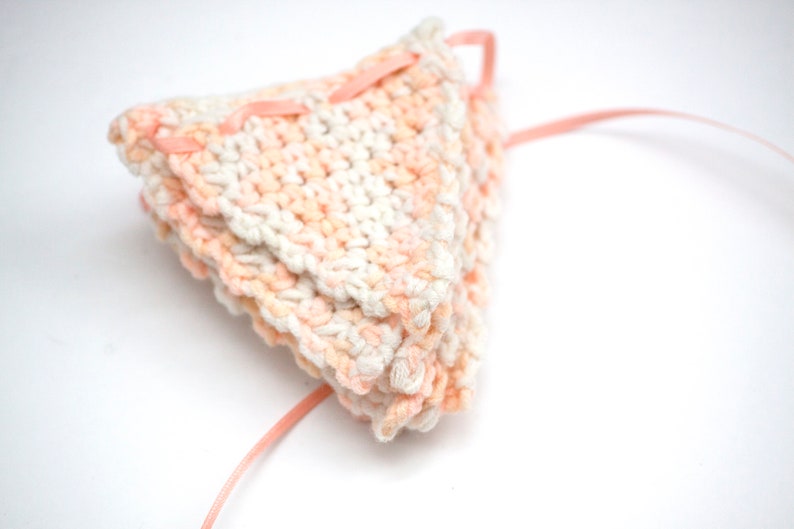 Hand Crocheted Small Bunting or Garland for Nursery Photo Display or Shelf
