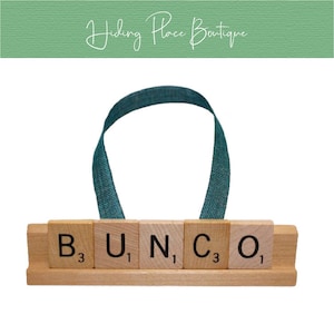 Bunco, Bunco Gift, Bunco Night, Christmas Ornament, Scrabble Ornament, Scrabble, Bunco Decor, Christmas, Game Night, Bunco Dice Ornament