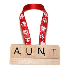 Christmas Ornament, Aunt, Aunt Ornament, Aunt Gift, Aunt Christmas, Auntie, Ornament, Auntie Gift,  Uncle, Uncle Gift, Ornament, Scrabble