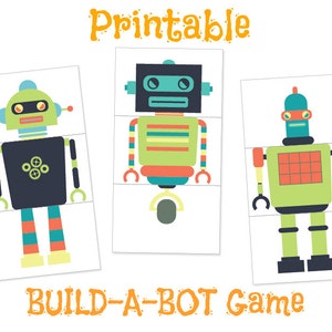 Robot Printables, Robot Party, PRINTABLE, Robot Game, Robot Birthday Birthday Printables, Labels,  Party Game, Baby Shower, Robot Theme, Kid