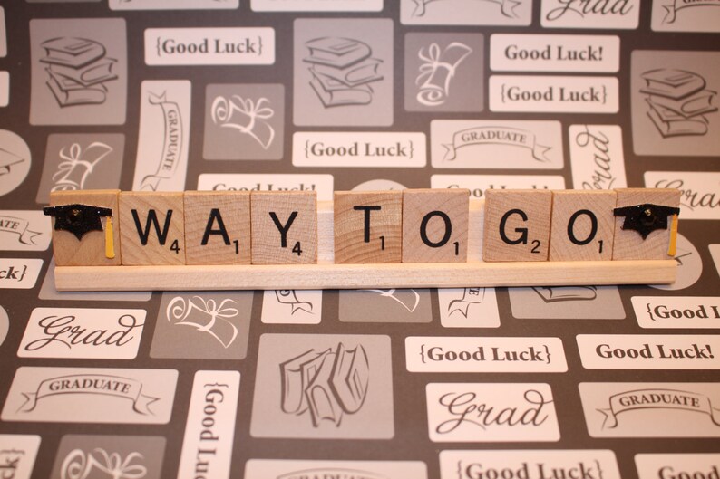 Way To Go Graduation Decor Graduation Party Scrabble Decor Etsy - image 0