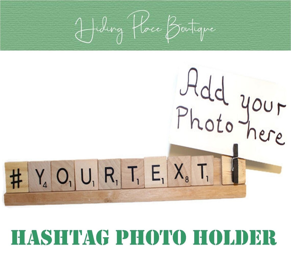 Hashtag Photo Frame Hashtag Frame Hashtag Photo Custom Etsy