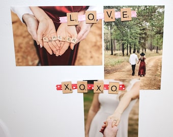 Custom Magnet, Valentine Photo Holder, Valentine Magnet, Valentine XOXO, Love Valentine, Couple Valentine Gift, Family Magnet, Vday Photo