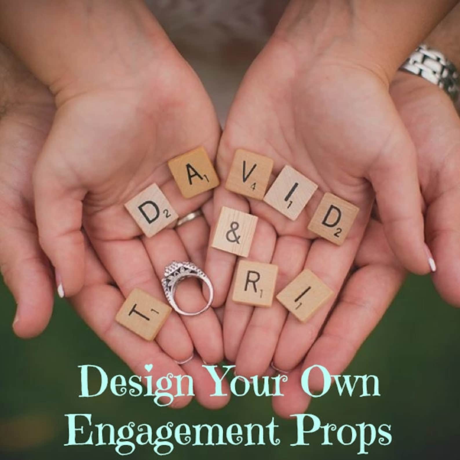 Custom Engagement Props Forever Photo Prop Scrabble Tile Etsy