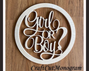 Gender Reveal Decorations, Wooden Boy or Girl Sign, Gender Reveal Party Decorations, Gender Reveal Backdrop Sign, Gender Reveal Ornament