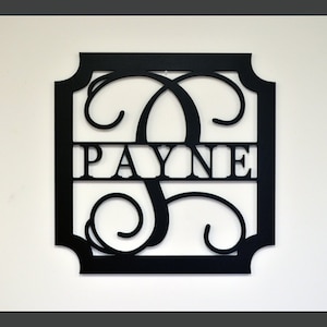Wooden Monogram - Unpainted Wood Monogram - Family Monogram - Wedding Gift - Housewarming Gift - Personalized Door Hanger - Wooden Name