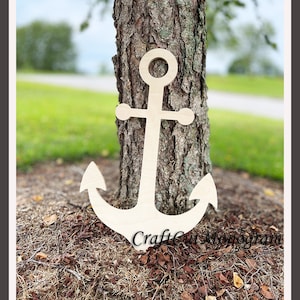 Anchor Unfinished Wooden Cutout for Crafting, Home & Room Décor, and other DIY projects - Many Sizes Available