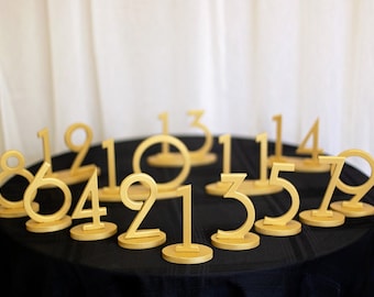 Table numbers -Wedding Table Numbers - Elegant Gold table numbers - Freestanding numbers for wedding- Table numbers-Wedding Decor