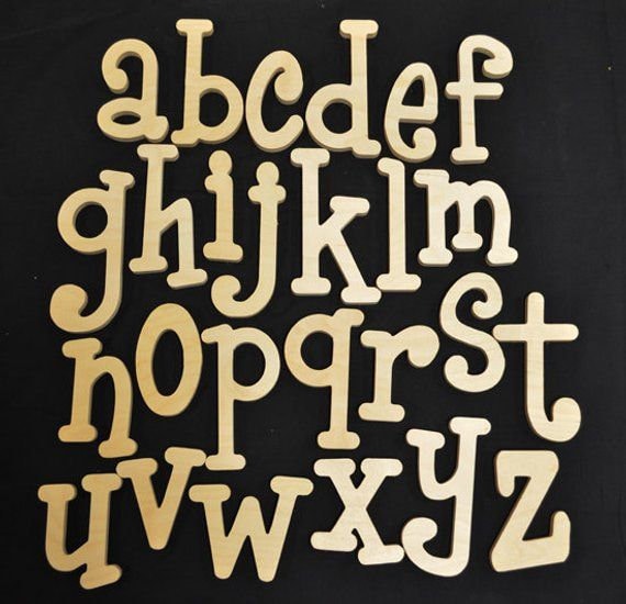 Wood Whimsical Letters Cutout Wall Hanging Letters Whimsical Font Wood  Letters 6 to 10 