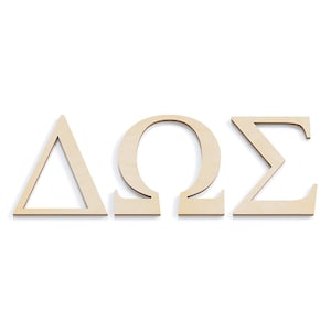 Greek Letters Cutout - Wood Greek Alphabet Letters - Sorority Fraternity Letters - Wooden Greek Letters Wall Decor